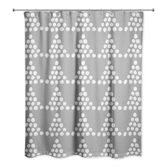 Stacked Triangle Dots Shower Curtain